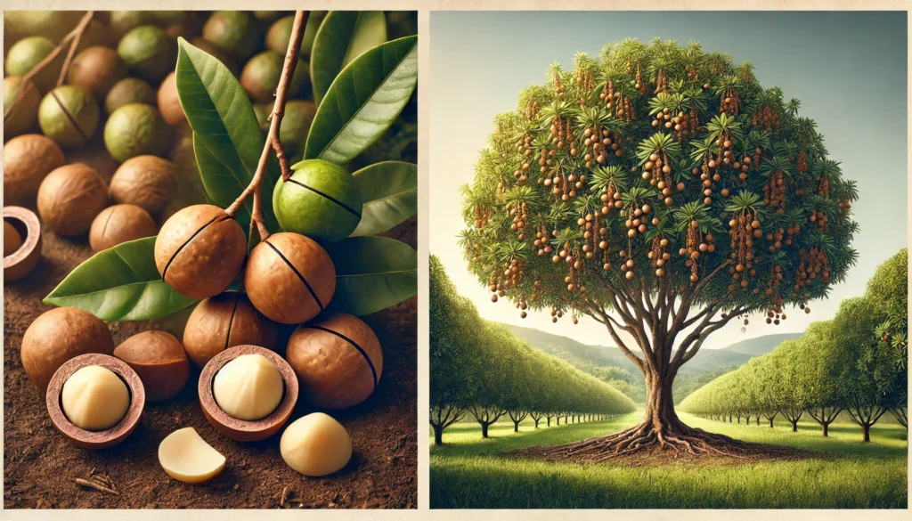 Cây và hạt mắc ca Việt Nam